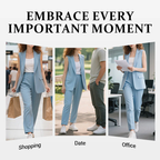 ⏰Last Day Sale 49% Off💖Women’s Stylish Sleeveless Blazer & High-Waisted Pants Set