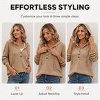 Bestseller🏆🧥 Ribbed Hooded Knit Top – Timeless Silhouette & All-Day Comfort for Every Occasion