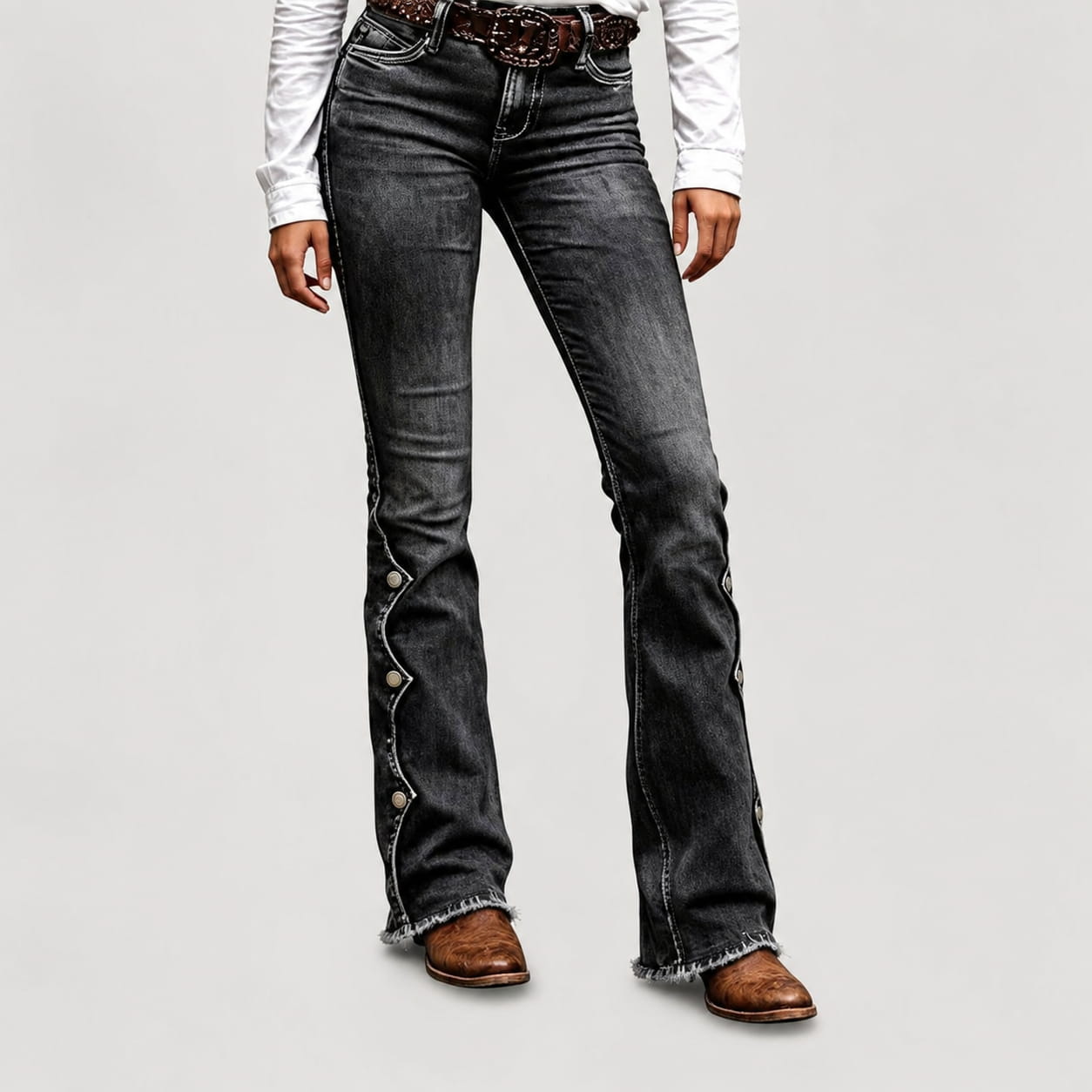 ⏰Last Day Sale 50% OFF& Free Shipping✈️💃Women High Waisted Distressed Flare Jeans