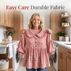 ⌛Limited-Time Offer-Women's Casual Gingham Print Top