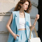 ⏰Last Day Sale 49% Off💖Women’s Stylish Sleeveless Blazer & High-Waisted Pants Set