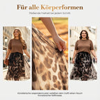 ✨🔥Ensemble deux pièces pour femme composé d'un pull et d'une jupe fluide à imprimé léopard