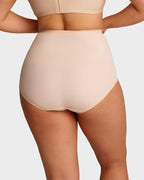 Plus-Size High-Waist Cross Tummy Control Panties