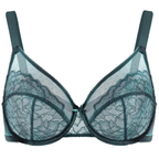 💞50K+ SOLD!👙HSIA Enchante Floral Lace Plus Size Underwire Unlined Unpadded Minimizer Full Coverage Bra Women's Wear Comfortable Breathable Mesh Cup