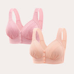 📢👙LAST DAY SPECIAL PRICE⚡CloudComfort™ Front-Button Cotton Bra – Breathable • Wire-Free • All-Day Support • Non-Padded & Skin-Friendly 🌿