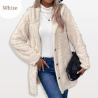 🍁New Fall Collection-Women's Warm Diamond Pattern Hooded Jacket