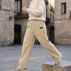Women's Corduroy Wide-Leg Pants with Drawstring