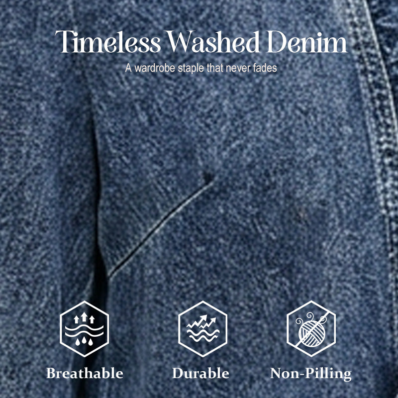 🎁New arrival 50% OFF💥Women's Ruffle Trim Open-Front Denim Jacket