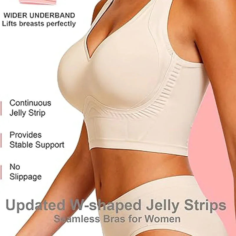 ⏳Time-Limited Special⏰Full Coverage Seamless Support Bra – Anti-Sagging & Side Smoothing – All-Day Comfort 🦋