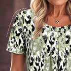 👚Women's Casual Printed Round Neck Short Sleeve Top