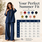 New Arrivals🌿👚 Casual Linen Blend 2-Piece Set – Soft & Airy for Effortless Summer Style