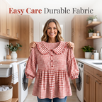 ⌛Limited-Time Offer-Women's Casual Gingham Print Top