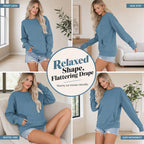 Women's Casual Oversized Crewneck Sweatshirt 👕 Cosy, Roomie & Made for Laid-Back Days ✨
