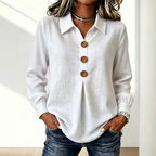 Best Seller🔥 👚 Elegant button-down blouse with a wing collar—timeless and stylish for the office and everyday wear