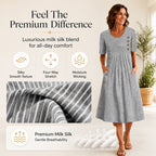 🎉 LIMITED TIME 50% OFF! 👗 Striped Pocket Dress – Soft & Versatile Everyday Style