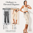 🛠️🌬️Women's High-Waist Cargo Capri Pants
