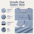 Women's Short Sleeve Denim Print T-Shirt