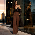 Trending Now⭐👖✨ High-Waisted Wide-Leg Pants with Side Buttons – Flattering Silhouette & Unique Detail for Effortless Style
