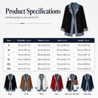 Seasonal Style🛍️Women’s Elegant Denim Spliced Ribbed Knit Coat