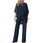 Women's Elegant Asymmetrical Two-Piece Pant Set