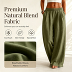 🌸Hot Sale 50% OFF👖 Women's Elastic Waist Wide-Leg Pants – Flattering Relaxed Fit For Everyday Comfort & Style 🤍