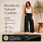 ☀️👖Seasonal Style - Wide-Leg Cotton Linen Pants – Versatile Pairing for Work, Weekends & Travel