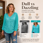 Trending Now✨ Elegant Sequin V-Neck Top – Shimmering Detail for Effortless Party Glam