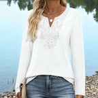 Women’s Elegant V-Neck Long Sleeve Top