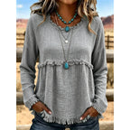 👚 ✨Women's Vintage Fringe Tassel Casual Top – Boho Charm Meets Everyday Comfort