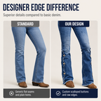⏰Last Day Sale 50% OFF& Free Shipping✈️💃Women High Waisted Distressed Flare Jeans