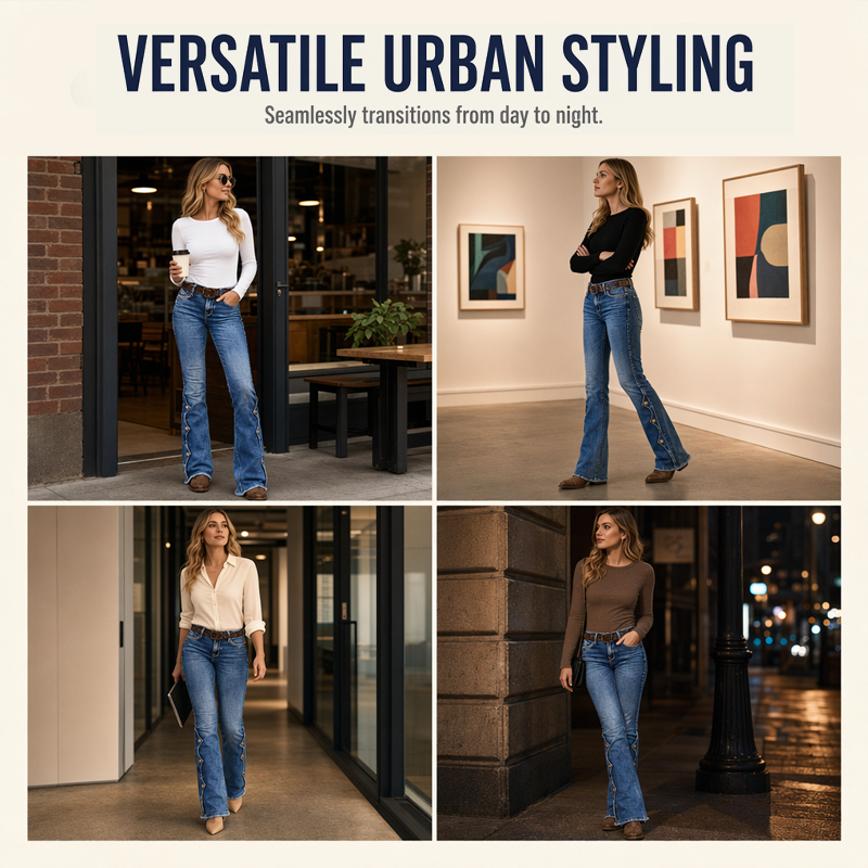 ⏰Last Day Sale 50% OFF& Free Shipping✈️💃Women High Waisted Distressed Flare Jeans