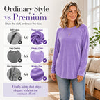 👚Seasonal Style - Relaxed Cotton Crew Top – Breezy Comfort & Easy Pairing with Jeans or Leggings