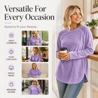 👚Seasonal Style - Relaxed Cotton Crew Top – Breezy Comfort & Easy Pairing with Jeans or Leggings
