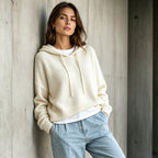 🍂 Women’s Casual Hooded Knit Sweater – Cozy Comfort Meets Effortless Autumn Style