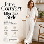 ⏰Last Day Sale 50% Off💃Women's Waffle Knit Lounge Set