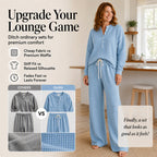 ⏰Last Day Sale 50% Off💃Women's Waffle Knit Lounge Set