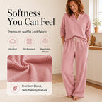 ⏰Last Day Sale 50% Off💃Women's Waffle Knit Lounge Set