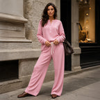 ⏰Last Day Sale 50% Off💃Women's Waffle Knit Lounge Set