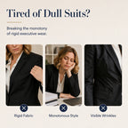 🍁The Power Suit Every Woman Needs ✨Women's 3-Piece Suit Set Blazer Top & Pants