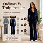✨ Women's Velvet Zip-Up Hoodie & Flared Pants Set – Luxe Comfort Meets Effortless Style