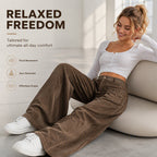 Women’s Casual Relaxed Fit Wide-Leg Pants