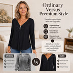 🍁New Fall Collection-Women's Zipper V-Neck Long Sleeve Top