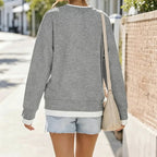 🌻50% OFF FLASH SALE! ✨💗Women's Loose Faux Two-Piece Sweatshirt 