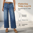 Women's High-Waist Straight-Leg Denim Jeans