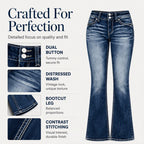 Women's Mid-Rise Stretch Bootcut Jeans