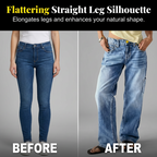 ✨ Easy Everyday Comfort | Women's Relaxed-Fit Straight-Leg Jeans