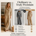 🍂 Women’s Wide-Leg Cargo Jumpsuit – Effortless Utility Style & Autumn Comfort