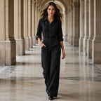 🍂 Women’s Wide-Leg Cargo Jumpsuit – Effortless Utility Style & Autumn Comfort