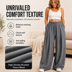 Women's Casual Pleated Wide-Leg Sweatpants