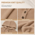 Bestseller🏆🧥 Ribbed Hooded Knit Top – Timeless Silhouette & All-Day Comfort for Every Occasion